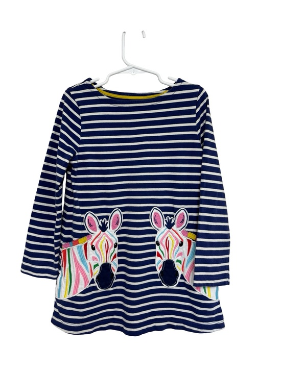Mini Boden Other - Mini Boden Girls Rainbow Zebra Tunic Dress 100% Cotton - Size 5-6Y